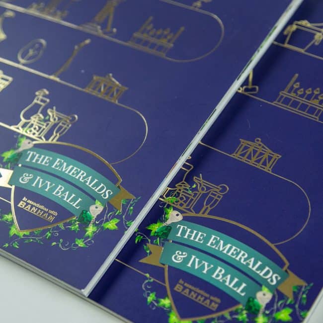Cancer Research UK Emeralds & Ivy Ball brochure