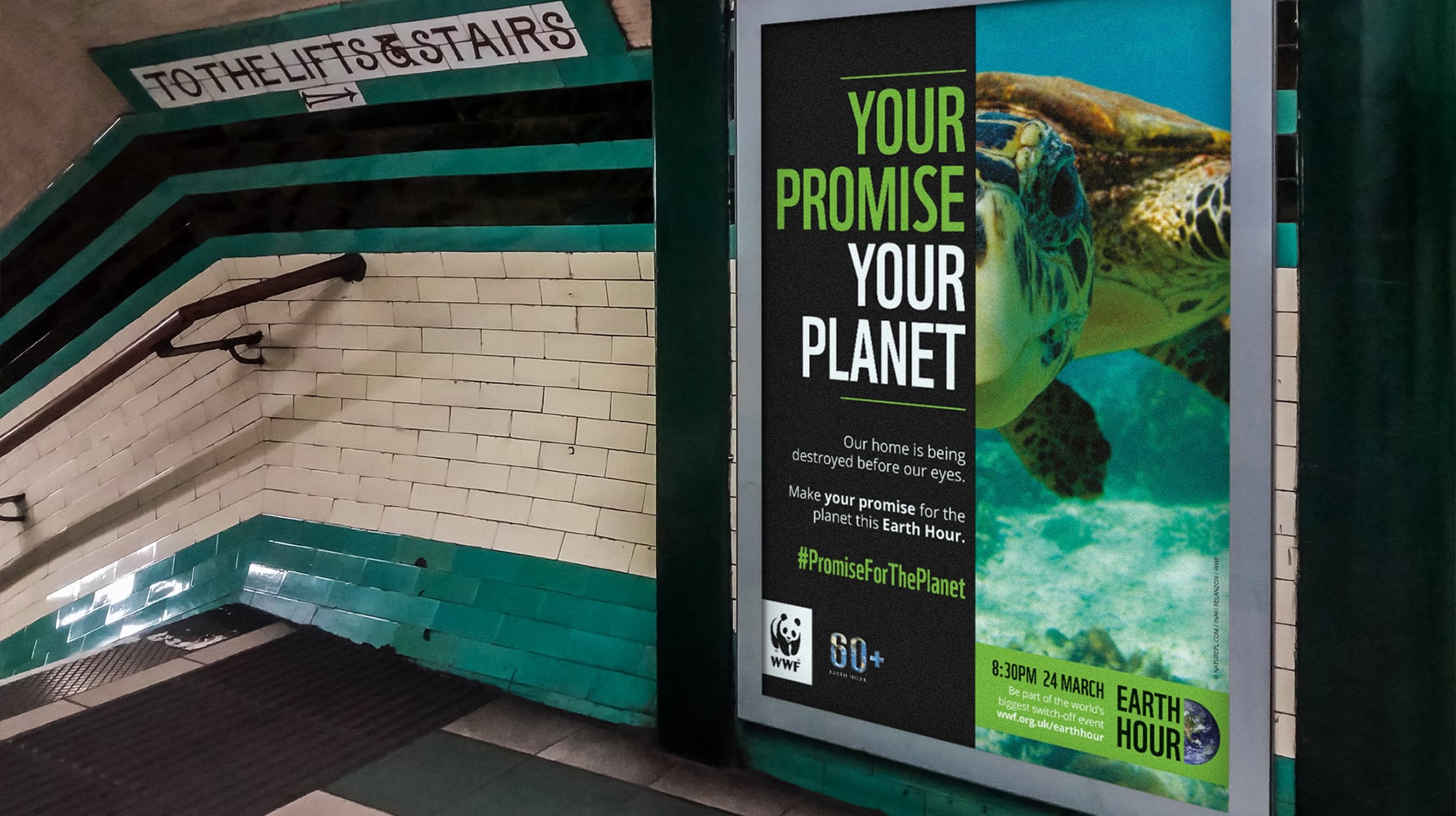 WWF Earth Hour campaign OOH poster