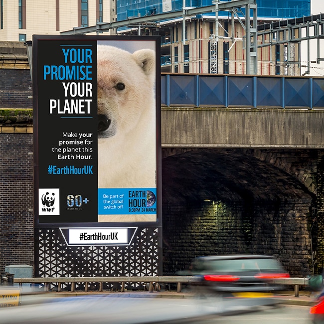 WWF Earth Hour campaign OOH poster