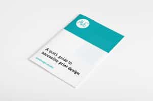 ave design studio london graphic design and website design and development for charities and not-for-profit organisations designing for print accessibility quick guide