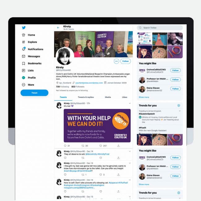 ave design studio london graphic design and website design and development for charities and not-for-profit organisations Crones & Colitis My Walk It logo