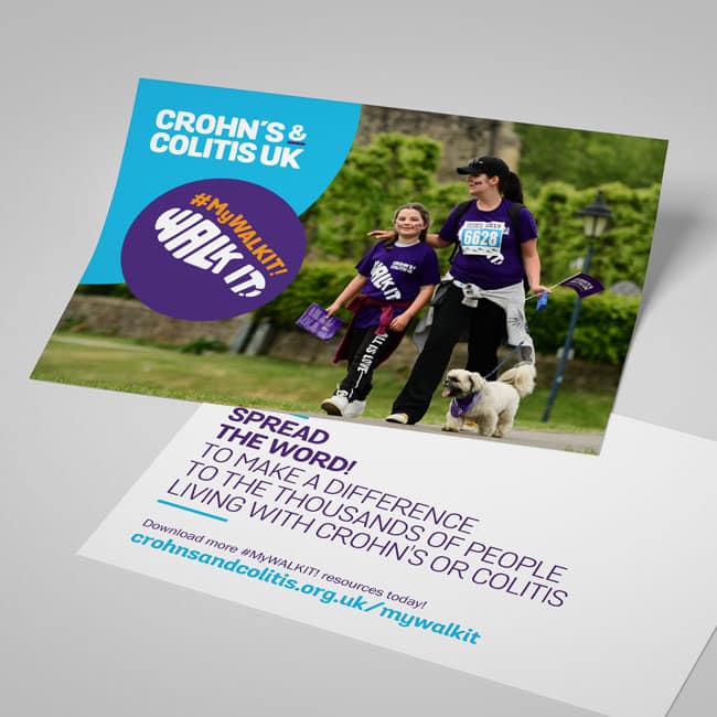 ave design studio london graphic design and website design and development for charities and not-for-profit organisations Crones & Colitis My Walk It logo