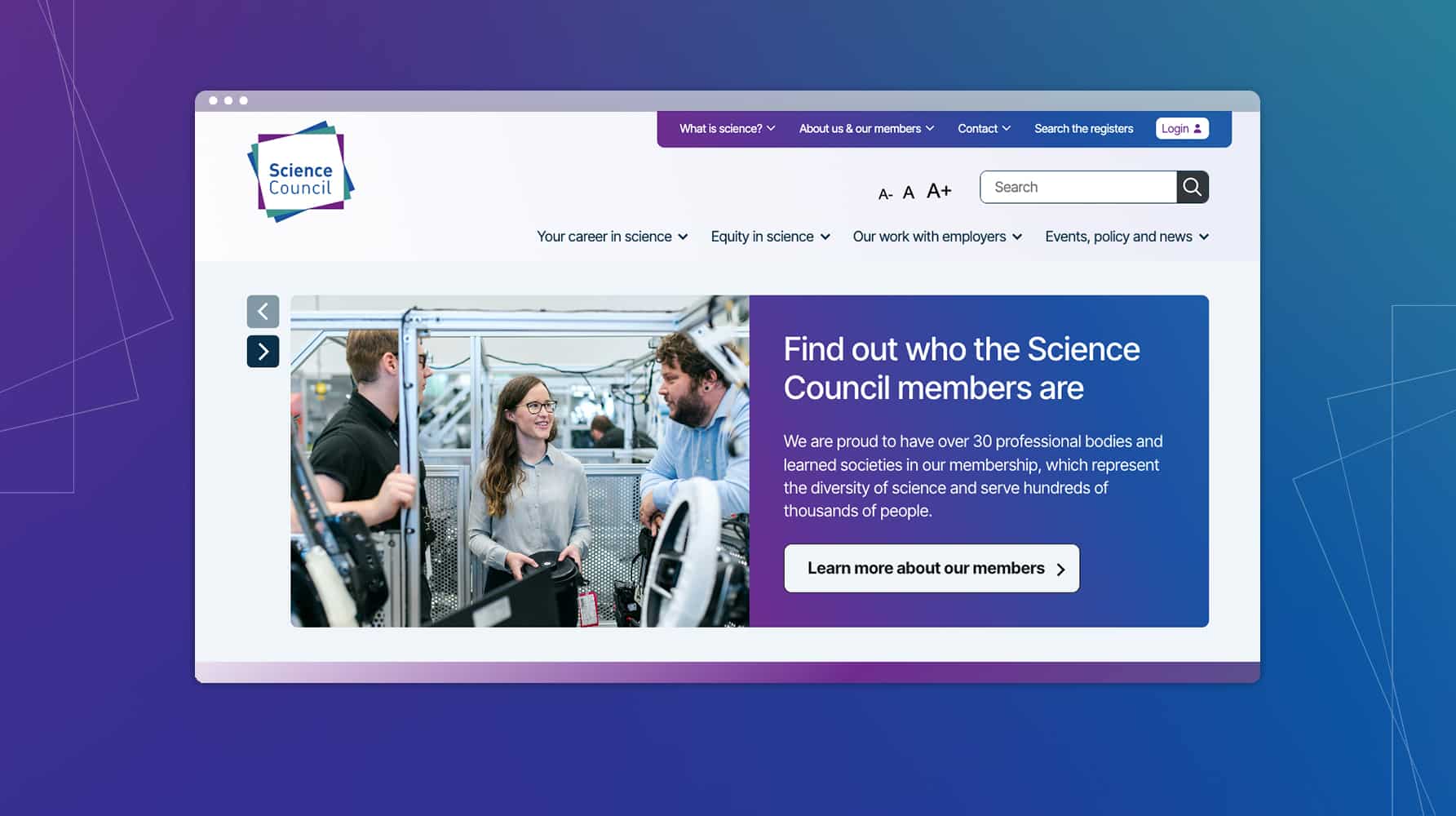 The Science Council website